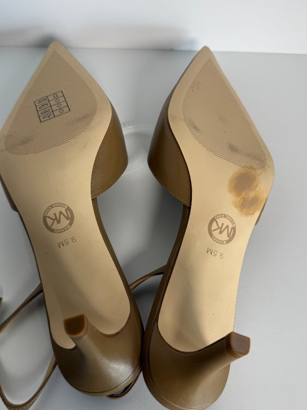 Michael Kors Lena Sling Pumps Natural Sz 9.5M Horsebit Hardware NWOT - Picture 7 of 7